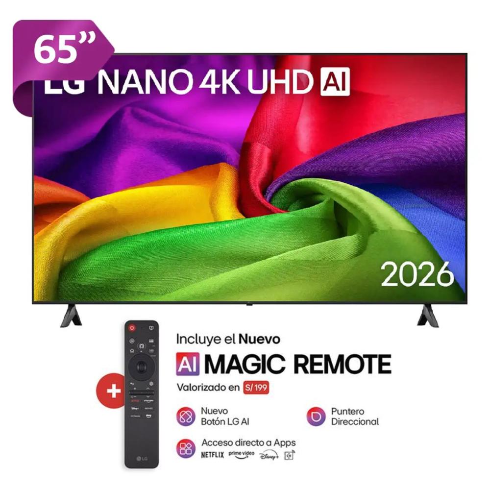 Televisor Smart TV 65'' LG NANO UHD 4K 65NU800BPSB 2026