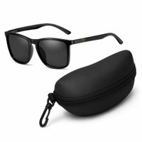 Lentes de Sol Negros Diseño Elegante Línea Roja y Verde UV400