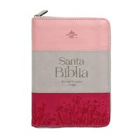Biblia Reina Valera 1960 Mediana Rosa  Gris Y Fucsia