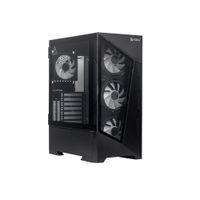 Case TEROS TE-1330G ITX M-ATX ATX E-ATX 3.5 y 2.5 Pulg sin fuente Gamer Negro