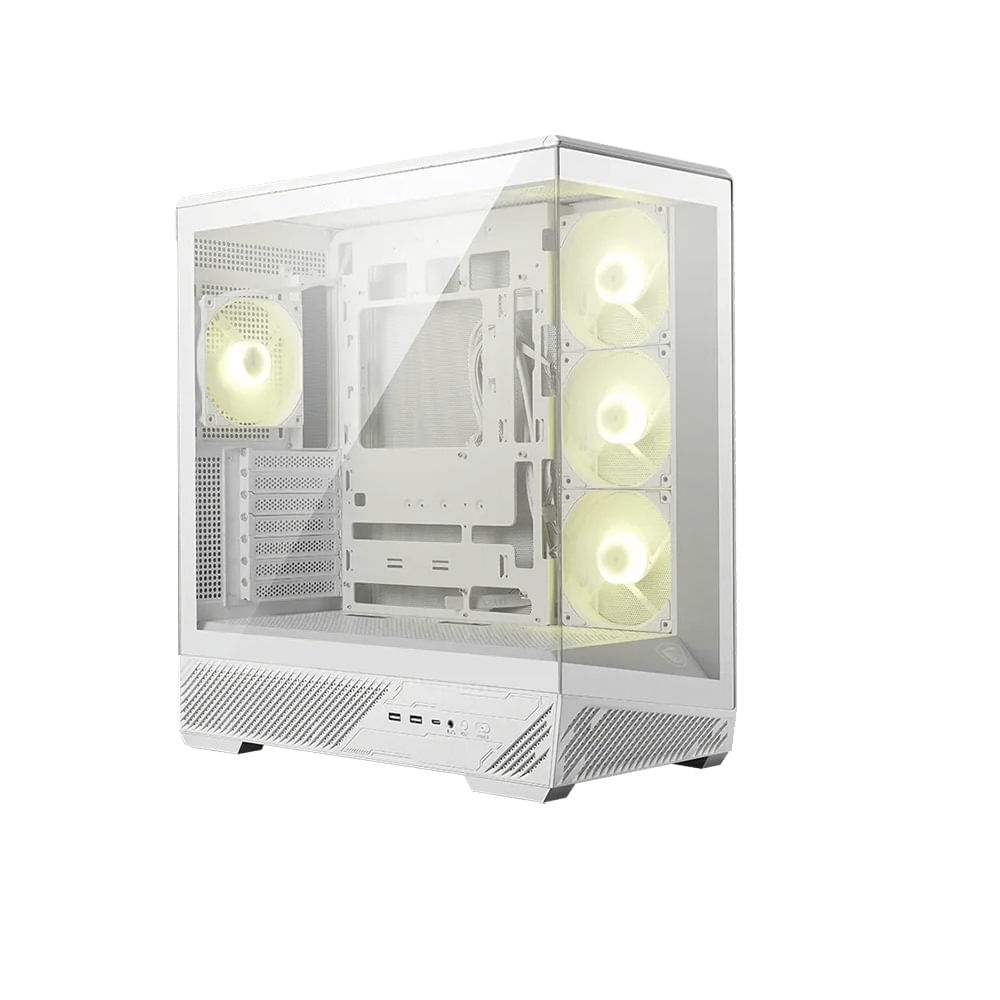 Case MSI MAG PANO 130R PZ White Mid-Tower Soporta Mini-ITX Micro-ATX ATX