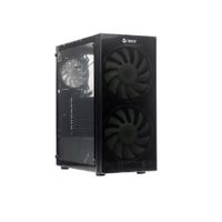 Case TEROS TE-1333G ITX M-ATX ATX 3.5 y 2.5 Pulg sin fuente gamer negro