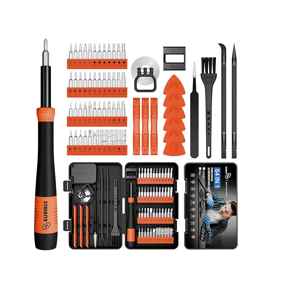 Kit de Herramientas STREBITO 64 en 1 MICRO SCREWDRIVER SET