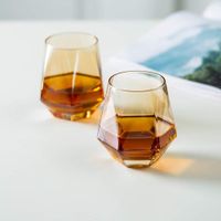 Set de 6 Vasos Diamond de Vidrio 330 ml Ámbar  1330009