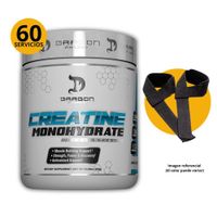 CREATINA DRAGON PHARMA DE 300gr Y STRAPS - MONOHIDRATADA MICRONIZADA