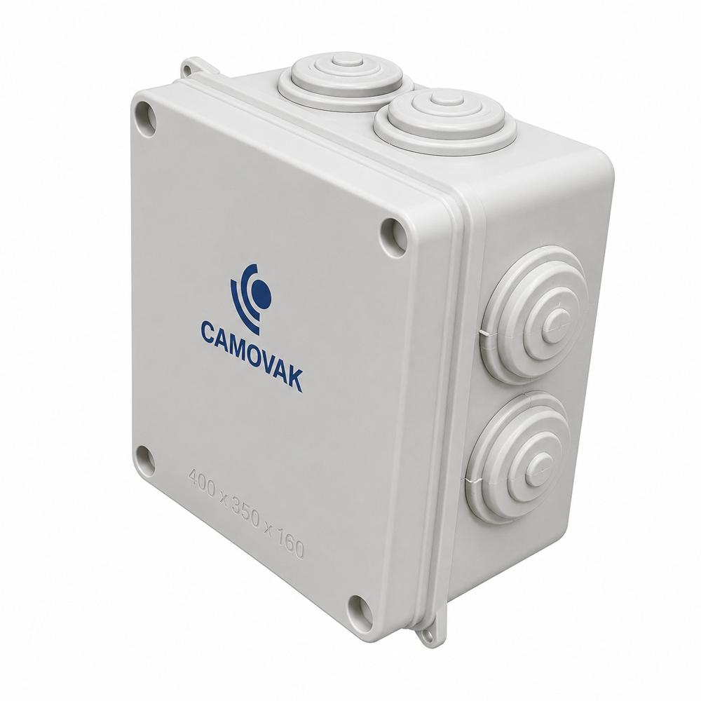 CAJA DE PASE HERMETICA 100X100X70MM ADOSABLE IP65 CAMOVAK