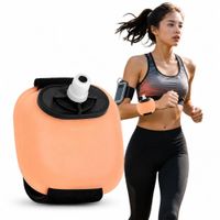 Botella Bebedero Portátil de Muñeca 220 ml para Entrenamiento Correr Ciclismo - Naranja Claro