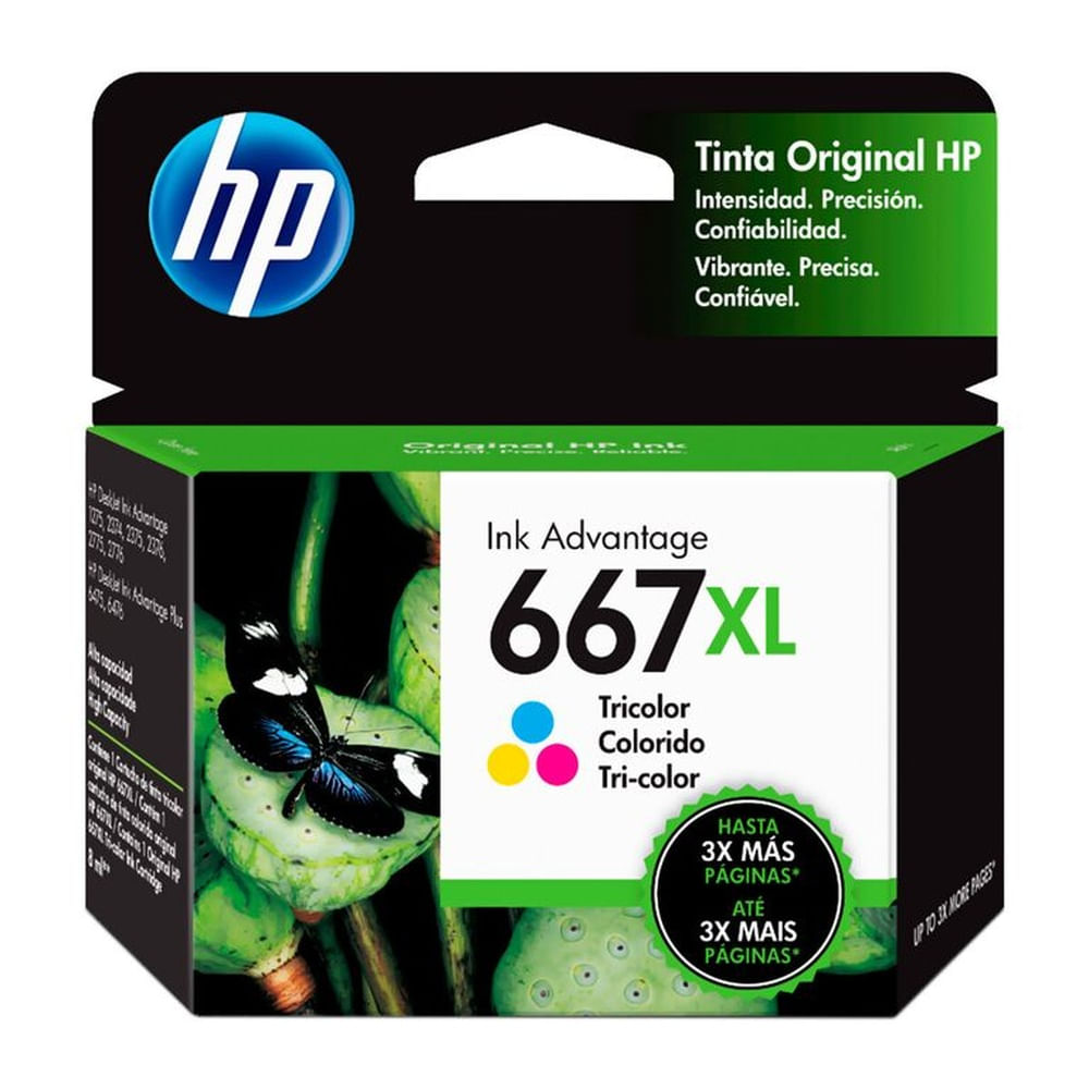CARTUCHO DE TINTA HP 667XL 3YM80AL TRICOLOR DJ 2775  4175