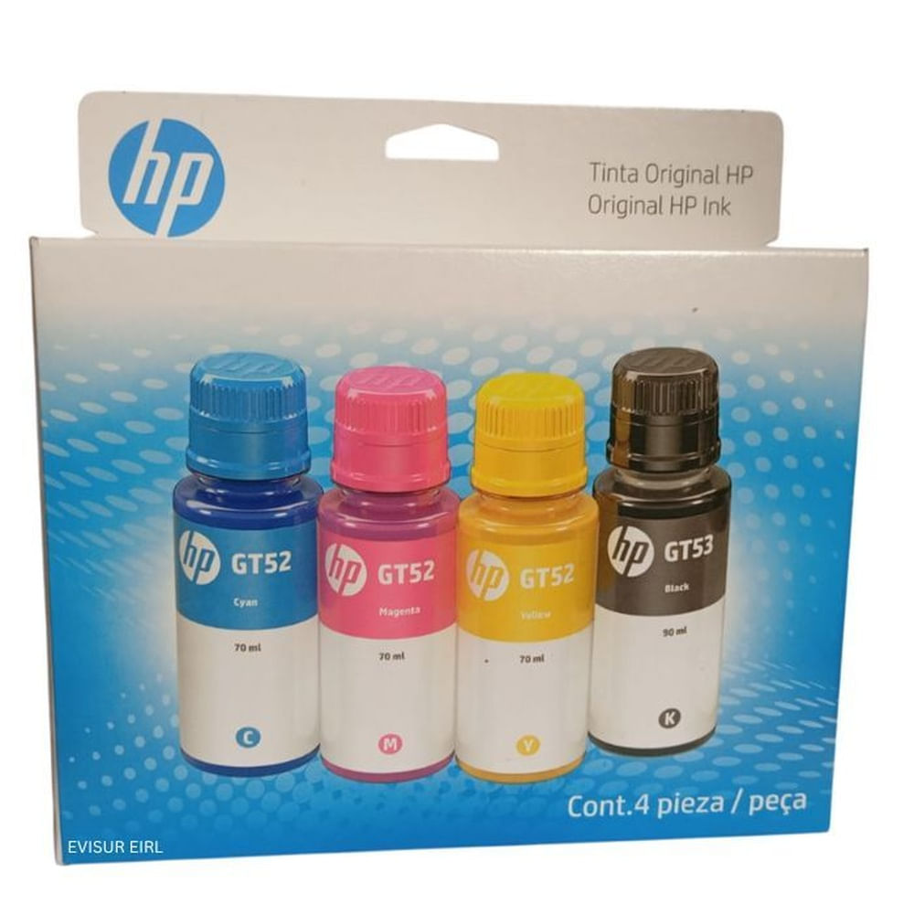 COMBO DE TINTA HP GT52 Y GT53 KIT COMPLETO