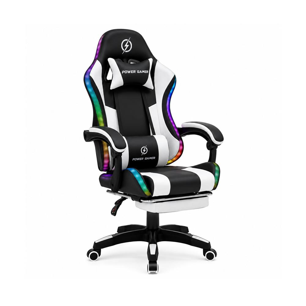 Silla Gamer Power con masajeador y luces mobelArt