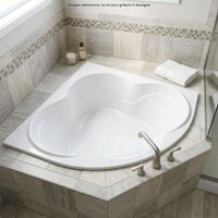 Tina de Baño Corian Blanco 130x130