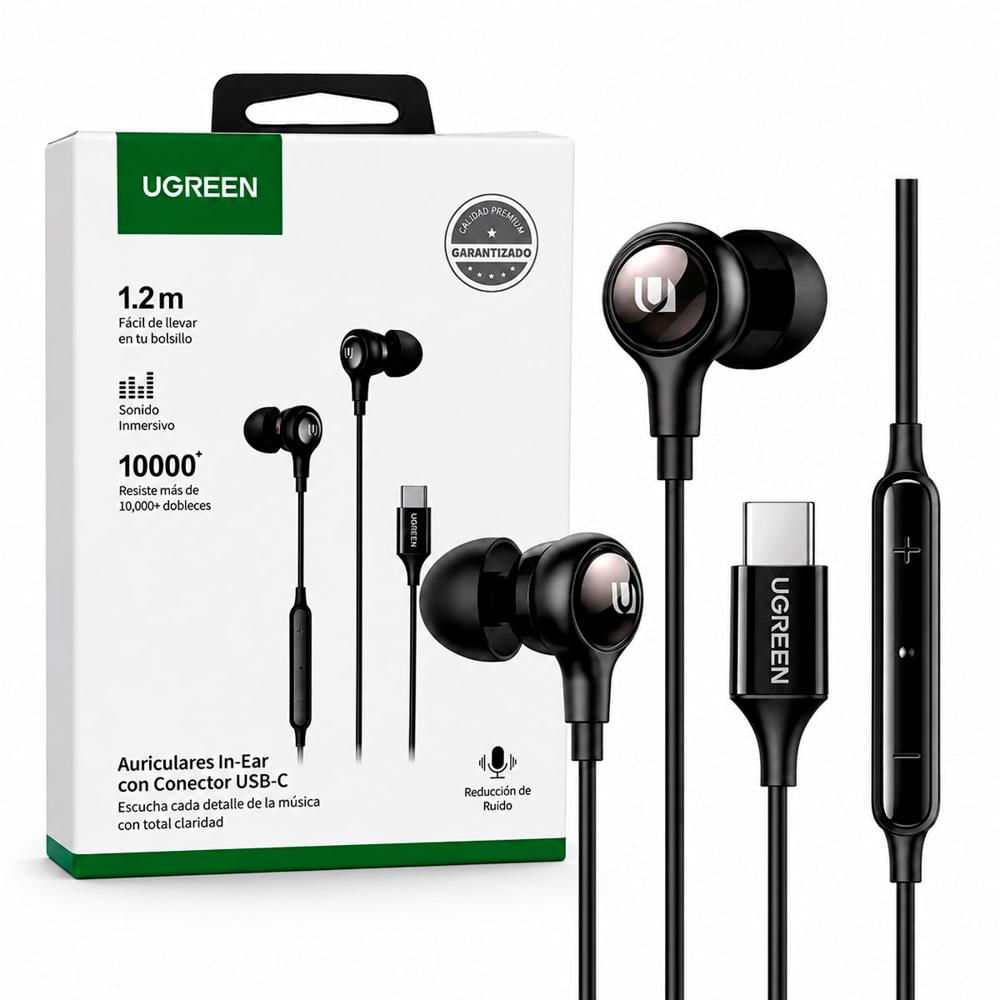 UGREEN EP103 Audífonos In Ear USB Tipo C Con Micrófono HiFi