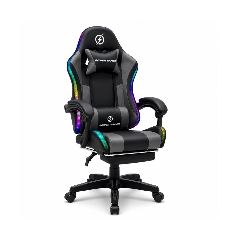 Silla Gamer Power con masajeador y luces mobelArt