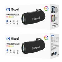 Miccell Parlante Portátil Outdoor 50W con Subwoofer RGB Bluetooth y Protección IPX6