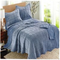 Set de Cubrecama 2 pz de 5 Piezas + Set Sabanas + Fundas 100% Calidad - 2j