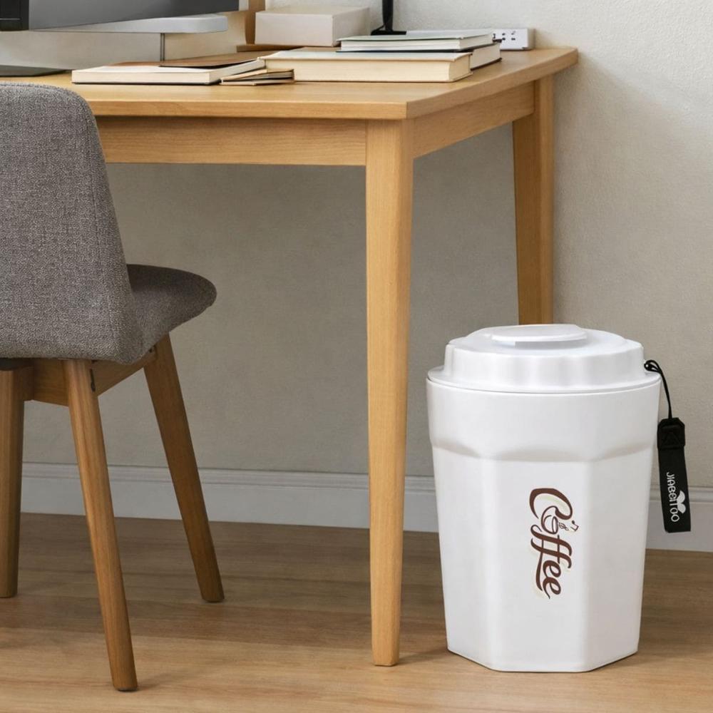 Tacho de Basura con Tapa a Presión 10L Coffe  5300001