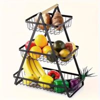 Frutero Escalera de 3 Niveles de Metal Negro  870011