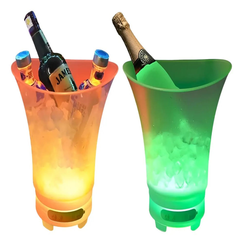 PARLANTE HIELERA CON BLUETOOTH DE  5 L CON LUCES RBG