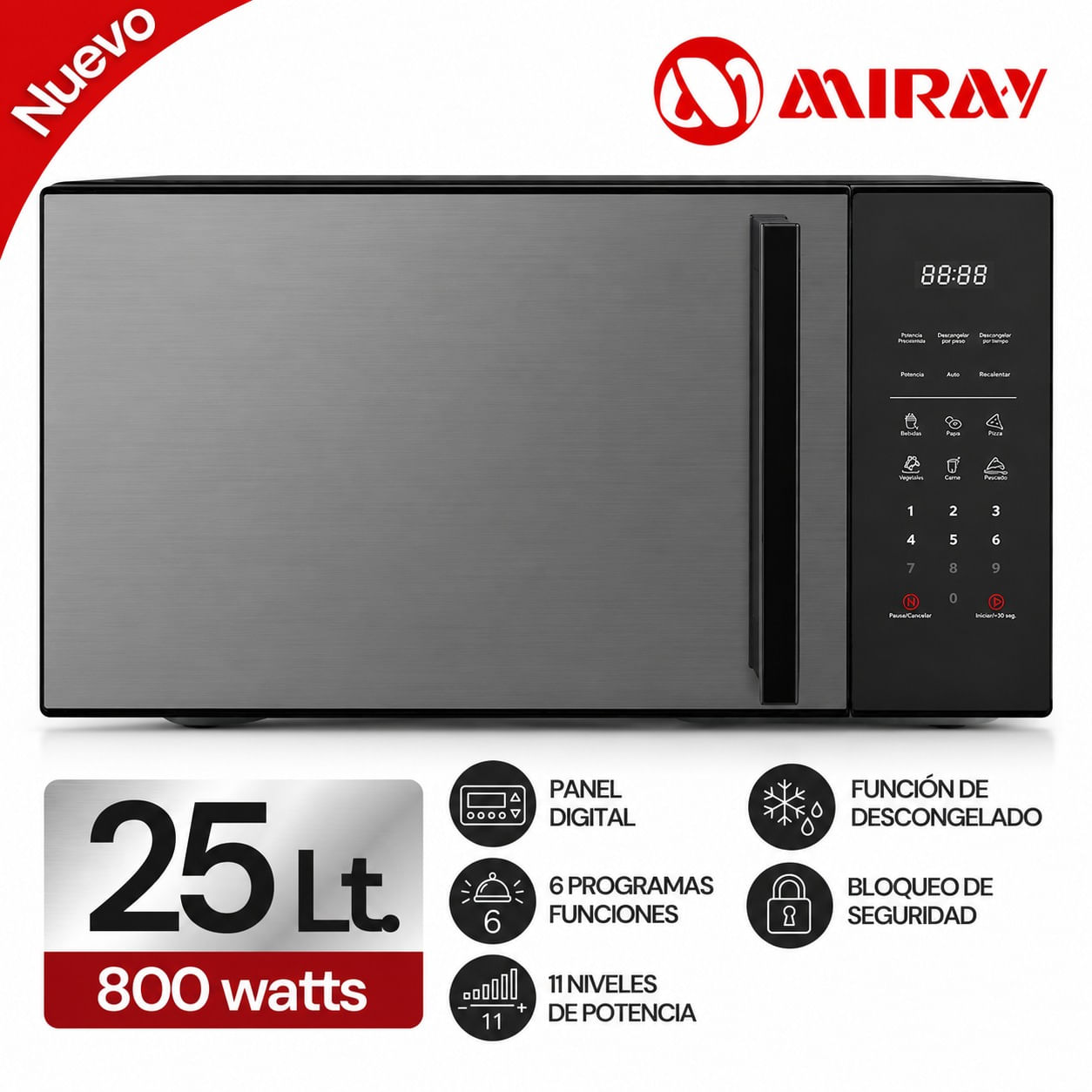 Horno Microondas HMM-255N 25 L