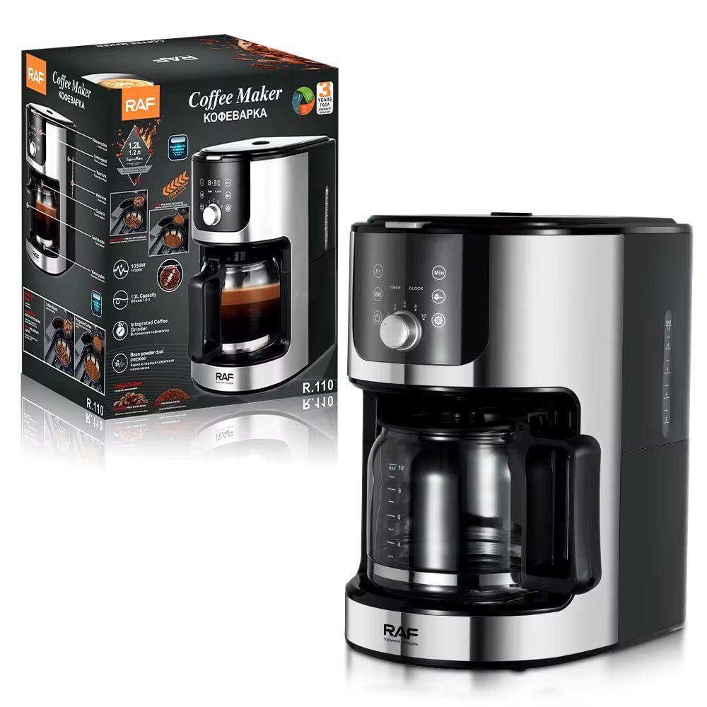 Cafetera con molinillo incluido 1.2 Litros R110 Raf