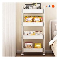 Elemento Blanco de Metal con 4 Niveles y Ruedas para Cocina Y  Post It