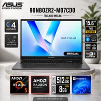 Laptop ASUS Vivobook Go 15.6 FHD  Ryzen 5 7520U 8GB 512GB SSD Win11 Mixed Black   E1504FA-WS51