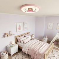 Panel LED Decorativo Para niños Niña Princesa Plafón 48W E27 26cm 3 Colores de luz