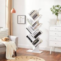 Librero Estante Stacy 7 Repisas Blanco| Masiva Home