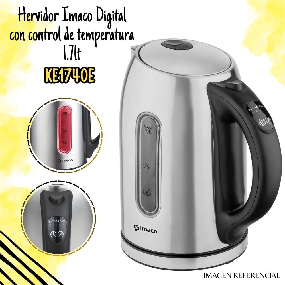 Hervidor eléctrico digital 1.7 litros KE1740E Imaco