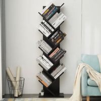 Librero Estante Amelia 9 Repisas Negro | Masiva Home