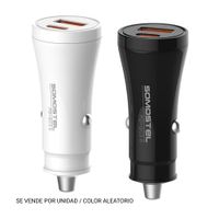 Cargador Somostel SMSA96 PD & QC3.0 38W Tipo C Negro