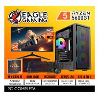 Computadora Completa Ryzen 5 5600GT- RAM 16GB- DISCO 500GB SSD -MONITOR 24