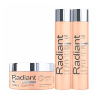 Radiant Pro Curly Shampoo Acondicionador y Mascarilla 350 g