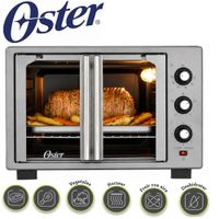 Horno Oster TSSTTV35FDMAFNS-053 con freidora de aire de 35 litros puertas francesas