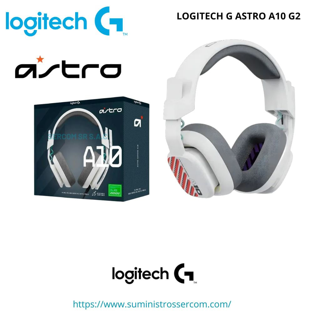 AUDIFONO CMICROF LOGITECH G ASTRO A10 G2 MULTI PLATFORM FOR PC MAC PS5 XBOX SWITCH WHITE