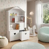 Estante de Niños Steff 4 repisas y Blanco | Masiva Home