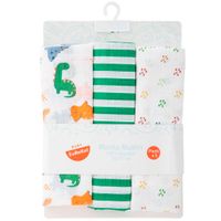 Cuna Manta Muselina Colores y Dino Pack x3 BABY EUREKA