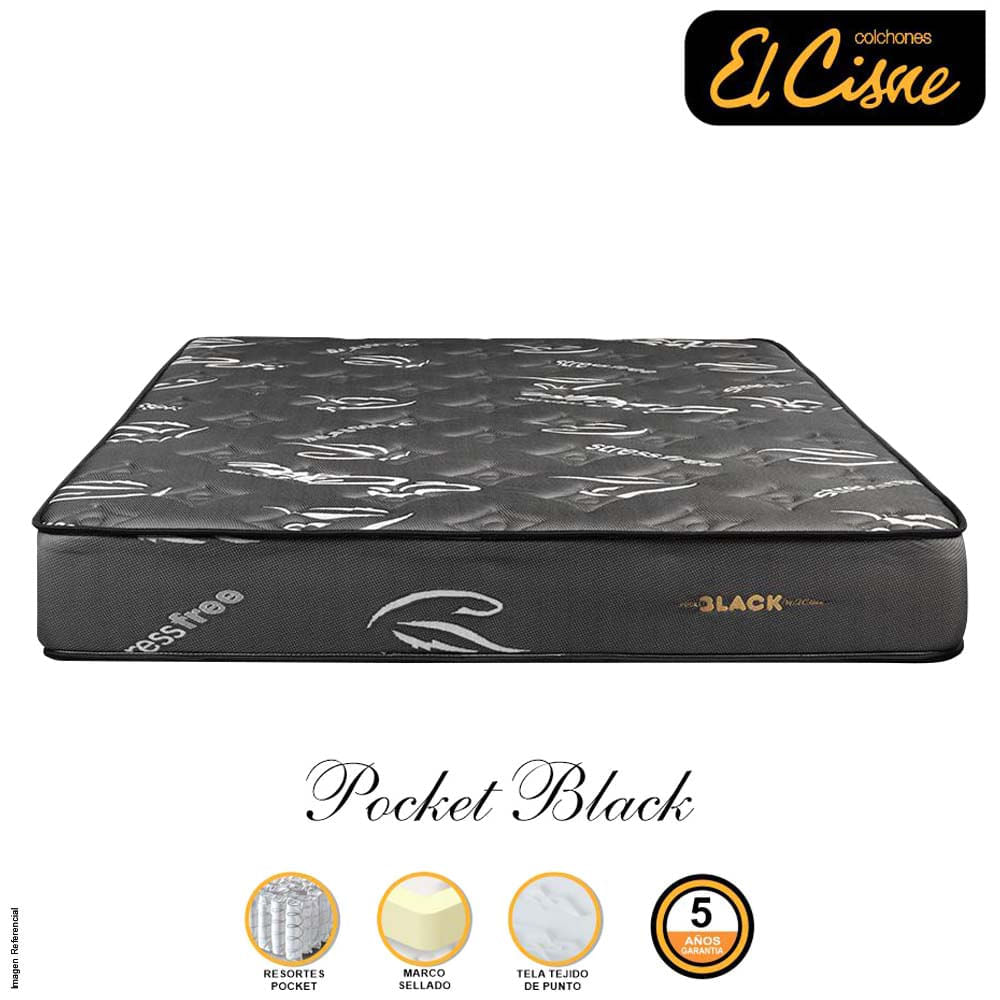 Colchón EL CISNE Pocket Black Queen