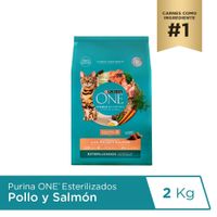 Alimento para Gato PURINA One Esterilizado Sabor Salmón en Bolsa de 2 kg
