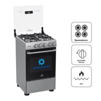 Cocina INDURAMA 4 Quemadores FONTANA Gris