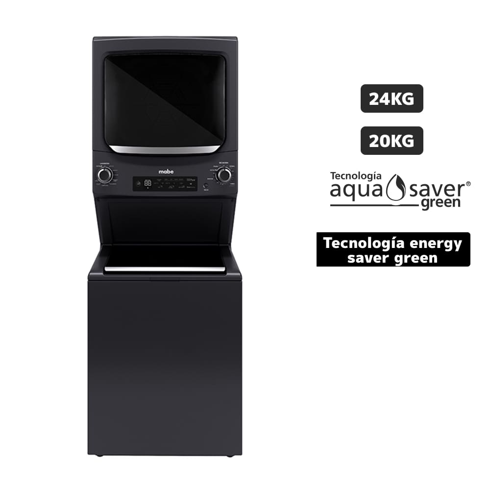 Centro de Lavado a Gas MABE Carga Superior/Frontal 24Kg/20Kg MCLP2440PPDG0 Diamond gray