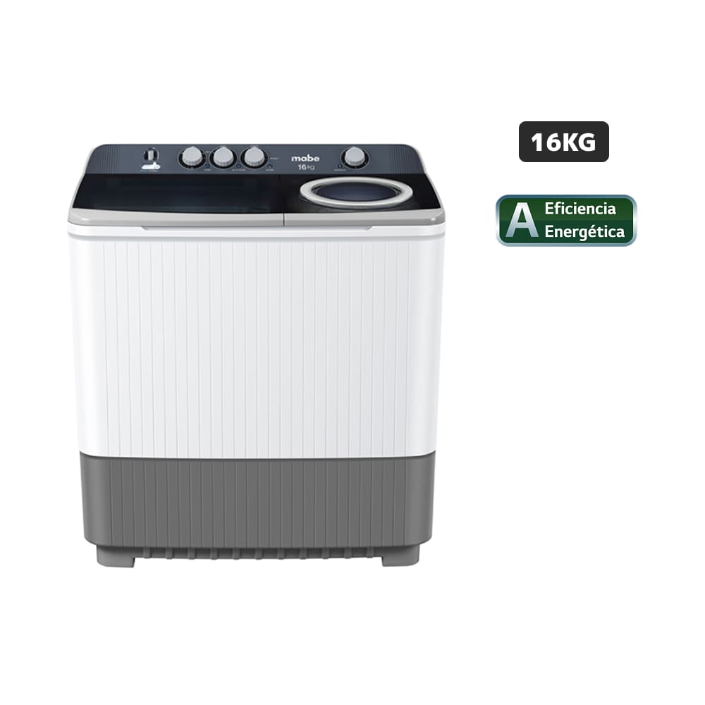 Lavadora MABE Carga Superior 16 Kg Semiautomática LMD6124PBBB0 Blanco