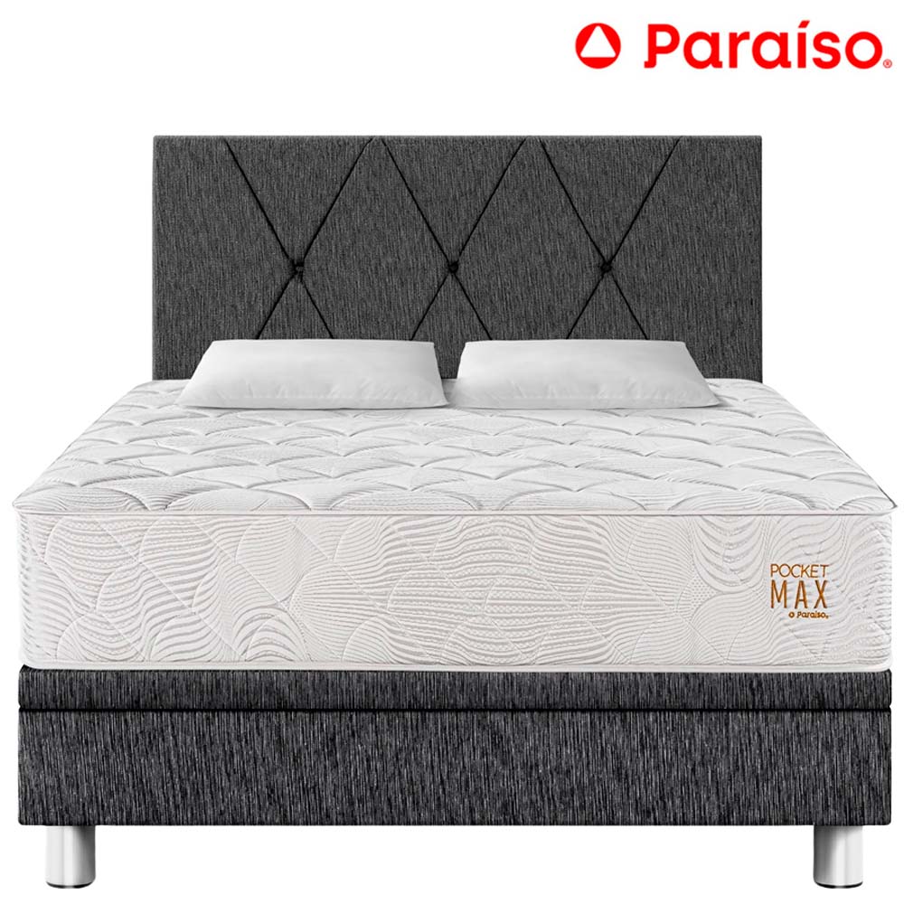Dormitorio Boxet PARAISO Pocket Max 2 Plazas Charcoal