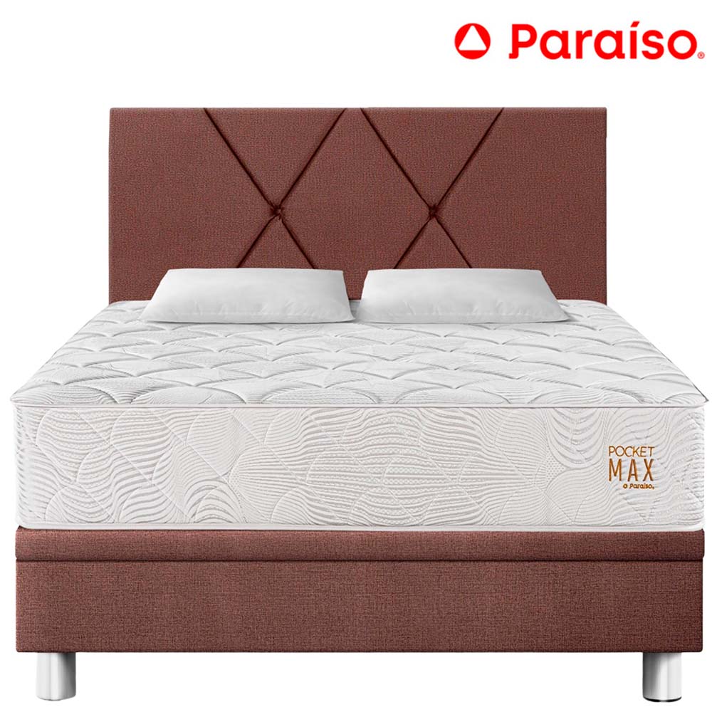Dormitorio Boxet PARAISO Pocket Max 1.5 Plazas Choco