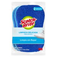 Esponja SCOTCH-BRITE Cero Rayas Baño 2en1 Paquete 2un