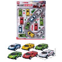Set de coches metálicos x12 HUAYUAN modelo 123-2E