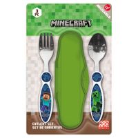 Cubiertos STOR Metálicos 2pzas Minecraft