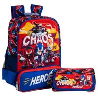 Set Mochila SCOOL Cartuchera Sonic
