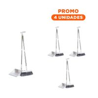 Pack4 Ayuda Magica con Recogedor para Limpieza Rapida de Casa Blanco Eficaz Y Regalo Sticker