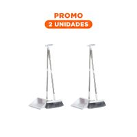 Pack2 Kit Magico con Recogedor para Limpieza Funcional de Hogar Blanco Compacto